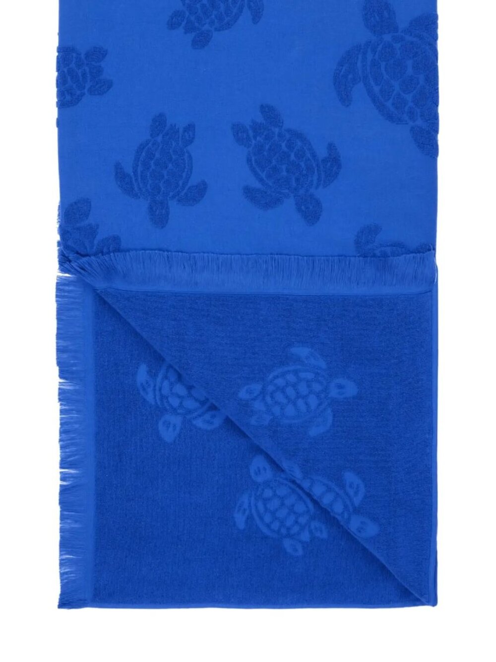 Vilebrequin 100% Organic Cotton Blue Turtles Jacquard Beach Towel 100cm x 180cm